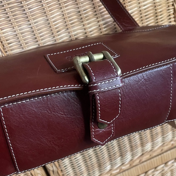 Vintage Claudia Firenze Brown Leather Saddle Shoulder Bag - Picture 8 of 12